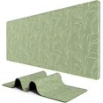 thumbnail image 1 of Large Mouse Pad, Desk Pad, XXL XL Extended Gaming Mouse Pad, Desk Mat for Office & Home, Long Keyboard Mat, Huge Mouse Pad, Desktop Full Cover 31.5 x 11.8 Inches, Minimalist Green Leaf, 1 of 6