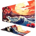 thumbnail image 1 of Large Mouse Pad, Desk Pad, XXL XL Extended Gaming Mouse Pad, Desk Mat for Office & Home, Long Keyboard Mat, Huge Mouse Pad, Desktop Full Cover 35.4 x 15.7 Inches, Anime Japan Kanagawa Wave, 1 of 6