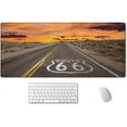 thumbnail image 1 of Large Mouse Pad, Full Desk XXL Extended Gaming Mouse Pad 35.4" X 15.7", Waterproof Desk Mat Stitched Edges, Non-Slip Laptop Computer Keyboard Mousepad for Office and Home, Famous US Route 66, 1 of 6