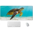 thumbnail image 1 of Large Mouse Pad, Full Desk XXL Extended Gaming Mouse Pad 35.4" x 15.7", Waterproof Desk Mat with Stitched Edge, Non-Slip Laptop Computer Keyboard Mousepad for Office & Home, Sea Turtle, 1 of 6