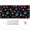 thumbnail image 1 of Large Mouse Pad, Full Desk XXL Extended Gaming Mouse Pad 35.4" x 15.7", Waterproof Desk Mat Stitched Edges, Non-Slip Laptop Computer Keyboard Mousepad for Office and Home, Dog Paws, 1 of 6