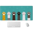 thumbnail image 1 of Large Mouse Pad, Full Desk XXL Extended Gaming Mouse Pad 35.4" x 15.7", Waterproof Desk Mat Stitched Edges, Non-Slip Laptop Computer Keyboard Mousepad for Office and Home, Cat Paws, 1 of 6