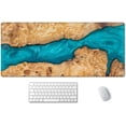 thumbnail image 1 of Large Mouse Pad, Full Desk XXL Extended Gaming Mouse Pad 35.5" X 15.7", Waterproof Desk Mat with Stitched Edge, Non-Slip Laptop Computer Keyboard Mousepad for Office & Home, Petrified Wood, 1 of 13