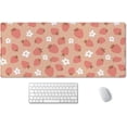 thumbnail image 1 of Large Mouse Pad, Full Desk XXL Extended Gaming Mouse Pad 35.5" X 15.7", Waterproof Desk Mat with Stitched Edge, Non-Slip Laptop Computer Keyboard Mousepad for Office & Home, Strawberry and Daisy, 1 of 6