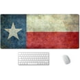 thumbnail image 1 of Large Mouse Pad, Full Desk XXL Extended Gaming Mouse Pad 35.5" X 15.7", Waterproof Desk Mat Stitched Edges, Non-Slip Laptop Computer Keyboard Mousepad for Office and Home, Texas Grunge Flag, 1 of 6
