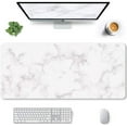 thumbnail image 1 of Large Mouse Pad, Full Desk XXL Extended Gaming Mouse Pad 35" X 15", Waterproof Desk Mat with Stitched Edges, Non-Slip Laptop Computer Keyboard Mousepad for Office and Home, Marble Design, 1 of 6