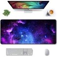 thumbnail image 1 of Large Mouse Pad, Full Desk XXL Extended Gaming Mouse Pad 35" X 15", Waterproof Desk Mat with Stitched Edges, Non-Slip Laptop Computer Keyboard Mousepad for Office and Home, Galaxy Design, 1 of 6