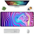 thumbnail image 1 of Large Mouse Pad, Full Desk XXL Extended Gaming Mouse Pad 35" X 15", Waterproof Desk Mat w/ Stitched Edge, Non-Slip Laptop Computer Keyboard Mousepad for Office & Home, Colorful Marble Design, 1 of 6