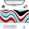 thumbnail image 1 of Large Mouse Pad, Full Desk XXL Extended Gaming Mouse Pad 35" X 15", Waterproof Desk Mat w/Stitched Edge, Non-Slip Laptop Computer Keyboard Mousepad for Office & Home, Colorful Marble Design, 1 of 6