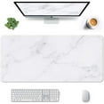 thumbnail image 1 of Large Mouse Pad, Full Desk XXL Extended Gaming Mouse Pad 35" X 15", Waterproof Desktop Mat with Stitched Edge, Non-Slip Laptop Computer Keyboard Mousepad for Office and Home, Marble Design, 1 of 6