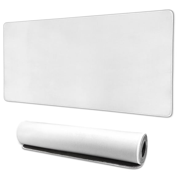 Large Mouse Pad Gaming Mouse Pad Desk Mat 35.4x15.7in Inch Large Mouse Pad for Desk(white)