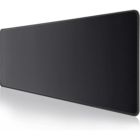 Large Mouse Pad, Gaming Mouse Pad, XL Big Computer Keyboard Mat Extended Laptop Desk Pad with Micro-Weave Cloth, Non-Slip Mousepad with Stitched Edges for Working/Gaming (31.5x11.8in)- Black