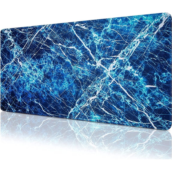 Large Mouse Pad, Marble Desk Mat, 31.5" x 15.7" Extended Gaming Mouse Pad Waterproof Computer Keyboard Mousepads with Non-Slip Rubber Base for Work, Game, Office, Home