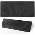 thumbnail image 1 of Large Mouse Pad Mat (35.4×15.7 Inch) Extended Gaming Mouse Pad with Non-Slip Rubber Base,Black Background Contour Map Lines for Gaming Office PC Laptop Computer, 1 of 6