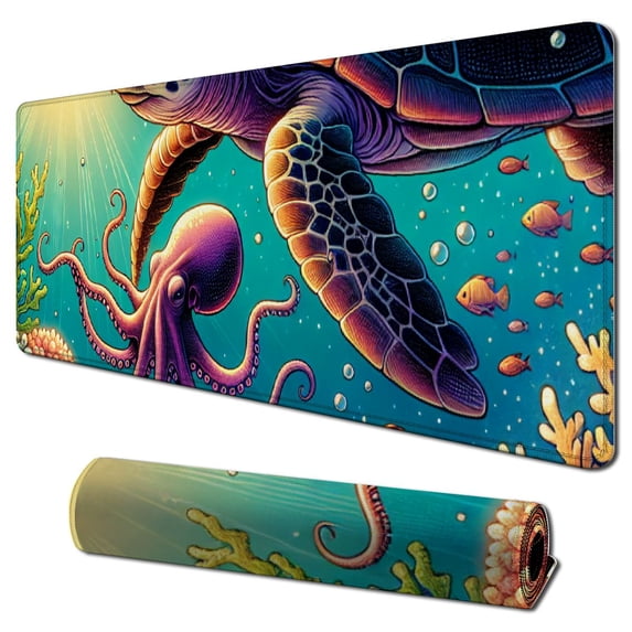 Large Mouse Pad Mousepad with Wrist Support Rubber Computer Keyboard Mat for Desk Laptop Non-Slip Full Deskmat Protector Waterproof Writing Pad Office Home