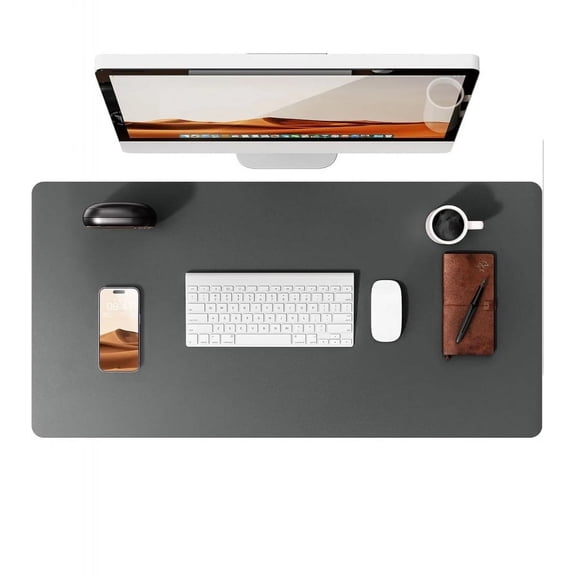 Large Mouse Pad,Office Desk Mat, Leather Desk Pad Protector, Non-Slip PU Leather Desk Blotter, Laptop Desk Pad