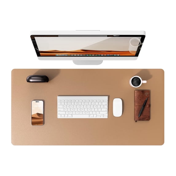 Large Mouse Pad,Office Desk Mat, Leather Desk Pad Protector, Non-Slip PU Leather Desk Blotter, Laptop Desk Pad