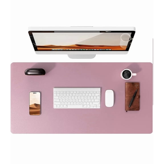 Large Mouse Pad,Office Desk Mat, Leather Desk Pad Protector, Non-Slip PU Leather Desk Blotter, Laptop Desk Pad