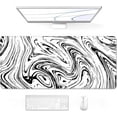 thumbnail image 1 of Large Mouse Pad, XXL Desk Pad, Extened Mousepad 31.5" x 11.8", Non-Slip Rubber Base, Stitched Edges, Superior Surface, Gaming Keyboard Mat, Waterproof Desk Pad, Abstract Line, 1 of 6