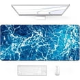 thumbnail image 1 of Large Mouse Pad, XXL Desk Pad, Extened Mousepad 31.5" x 11.8", Non-Slip Rubber Base, Stitched Edges, Superior Surface, Gaming Keyboard Mat, Waterproof Desk Pad, Beautiful Ocean, 1 of 6