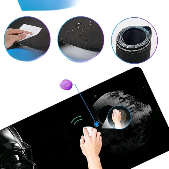 Large Mouse Pad XXL,Mousepad with Stitched Edges & Non-Slip Rubber Base-High Speed Surface-Laptop Desk Pads-Computer Keyboard and Mice Combo Pad Mat 15.7X31.5 inch$$