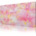 thumbnail image 1 of Large Mouse Pad for Desk, Pink Desk Mat, Anti-Slip Waterproof Big Mousepad, Cute DeskMatt for Desktop, Keyboard Mat for Computer Desktop, Marble, 1 of 14