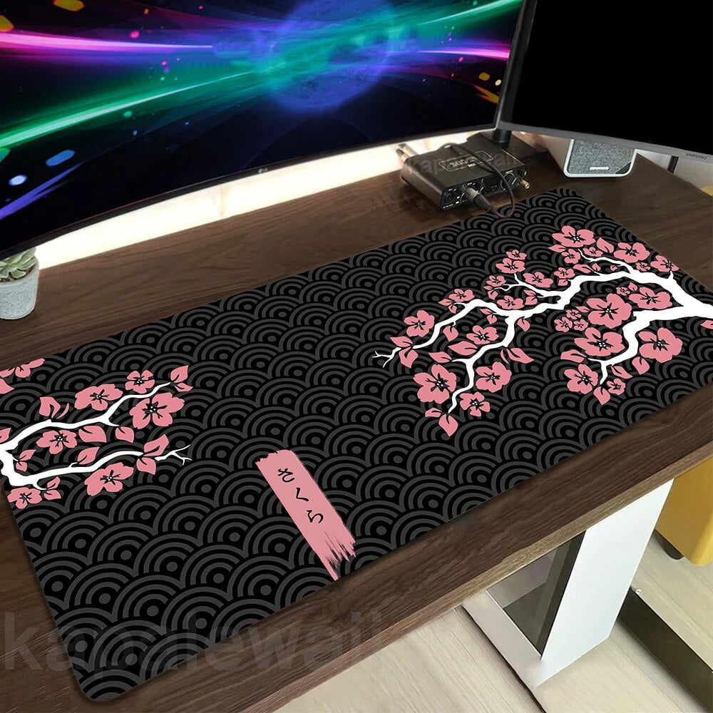 Large Mousepad Japanese Style Desk Pad Pc Gamer Keyboard Pads Sakura