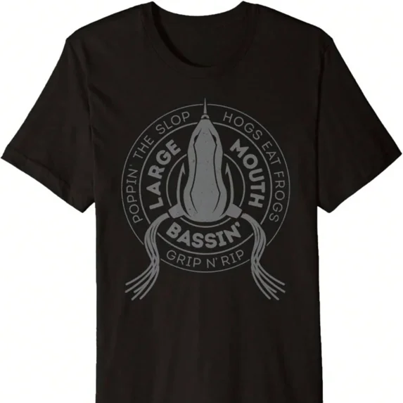 Fish Frig Large Mouth Bass Fishing Graphic Poppin The Slop Hogs Eat Frogs Bassin ...