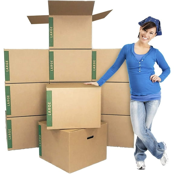 Large Moving Boxes Pack of 12 with Handles– 20" x20" x15" – Cheap Cheap Moving Boxes.