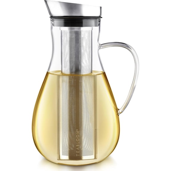 Large Multi-Brew Glass Teapot Kettle Pitcher 68 OZ 2.0 L 8 Cups