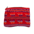 thumbnail image 1 of Large Multicolored Tribal Pattern Woven Lightweight Coin Purse Zipper Pouch - Womens Fashion Handmade Bags Boho Travel Accessories, 1 of 4