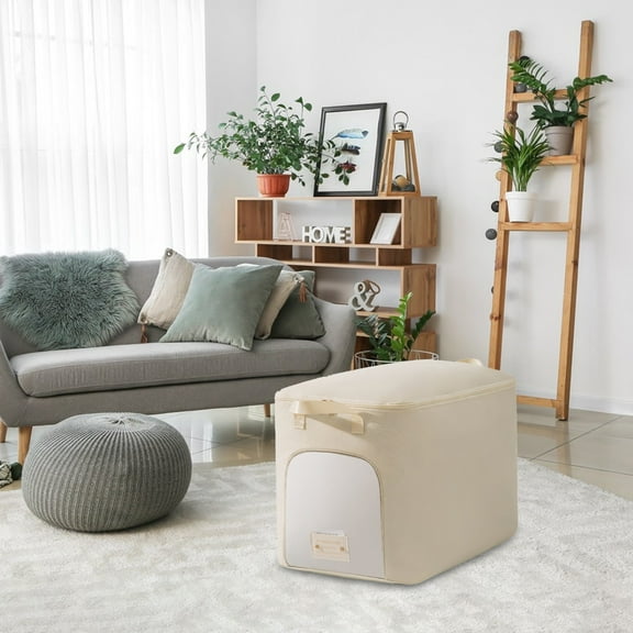 Large Multipurpose Storage Bag | Damp Proof Laundry & Travel Bag for Clothes Blankets Comforters Luggage | Washable Cloth Drawstring Sack | 4 Size Options