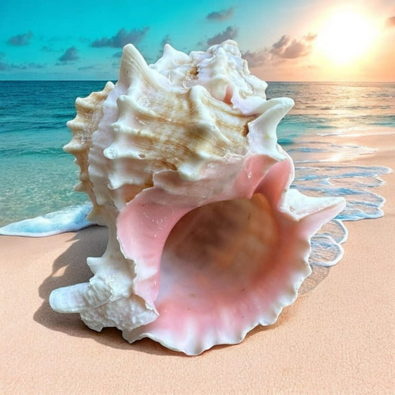 Large Murex Conch Seashell Pink White Spiky Real Ocean Shells Natural Beach Seashells Home Decor Candle Art Craft Sea Decoration
