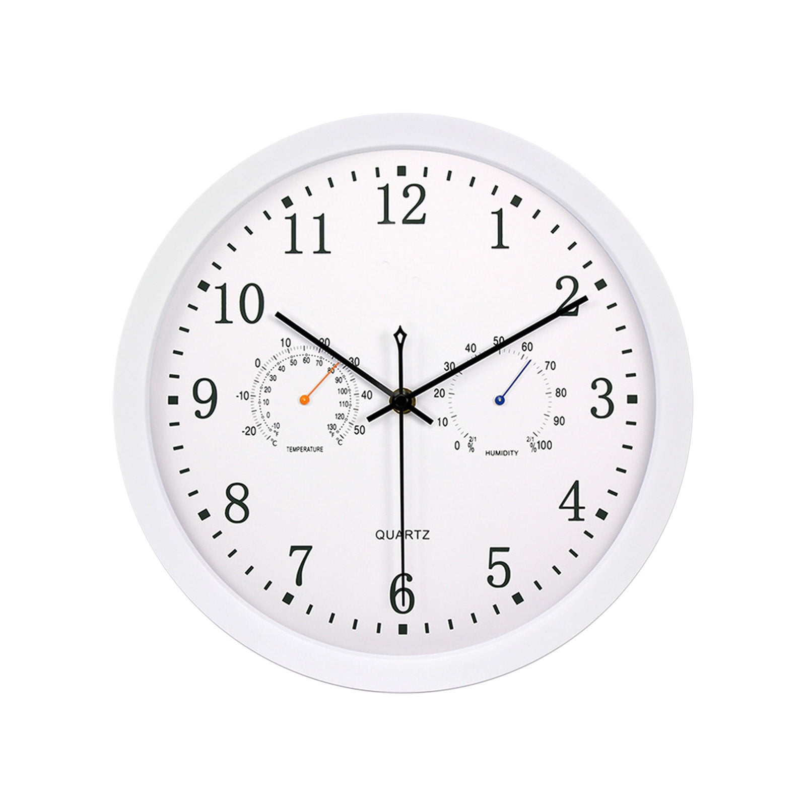 Large Mute Garden Clock,Outdoor Garden Wall Clock with Thermometer and Hygrometer Waterproof Outdoor Clock Indoor Outdoor Decoration Outside Clock Quartz Wall Clock,12 Inch Wall Clock for Patio