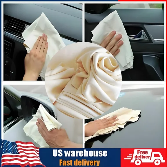 Large Natural Chamois Leather Car Cleaning Cloth Washing Absorbent Drying Towel