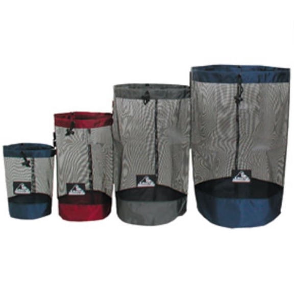 Large Net Stuff Sack - Black Mesh - 8 x 15 inches - Durable Design