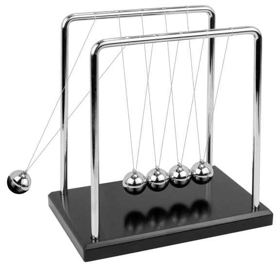 Large Newton's Cradle - Sealive Balance Ball Physics Desk Toy - Science Fun & Stress Relief for Men - Helps with Thinking, Concentration and Calm Down for Office & Home