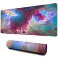 thumbnail image 1 of Large Non-Slip Rubber Base Mouse Pad for Gaming - Colorful Galaxy Design with Stitched Edges (31.5x11.8 inches): Desk & Keyboard Compatible, 1 of 7