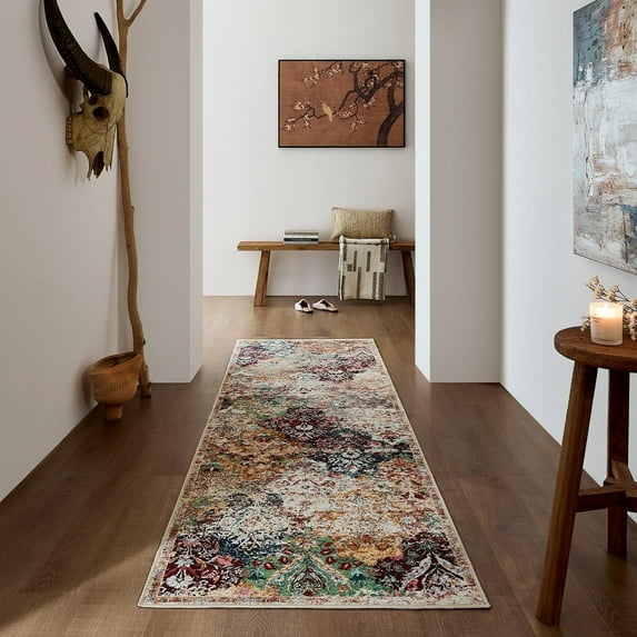 Runner Rugs, 2.6 x 8, Non-Slip, Heavy Duty, Anti-Dirt, Washable, Waterproof, All-Weather, Multi-Surface Indoor/Outdoor Use