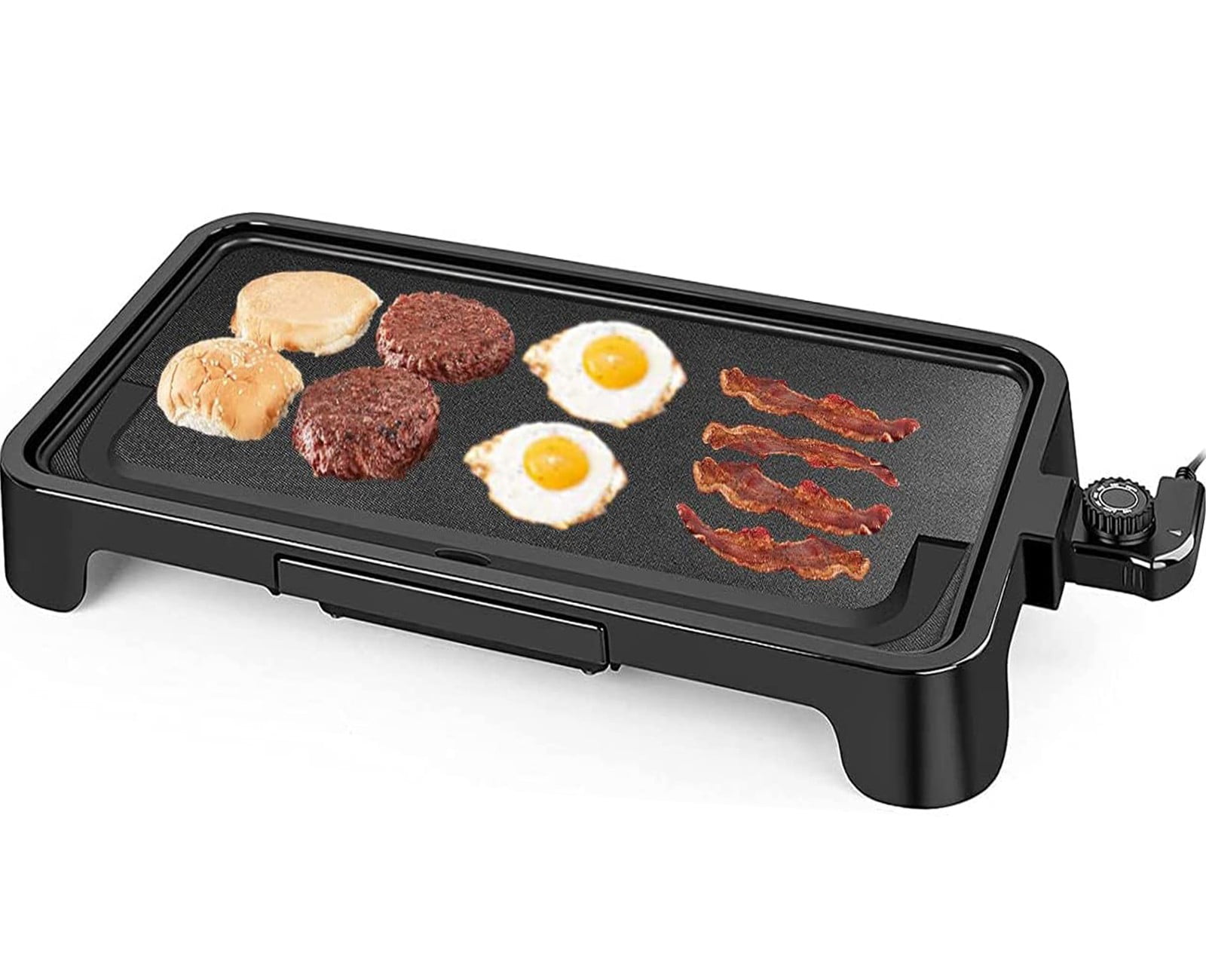YONGSTYLE Pancake Indoor Grill Electric 22 inch Extra Large Electric Griddle  ,Family sized Griddle Electric Non-stick for Pancakes,Burgers,  Quesadillas,Breakfast, Lunch ,Cast Aluminum Griddle 1600W