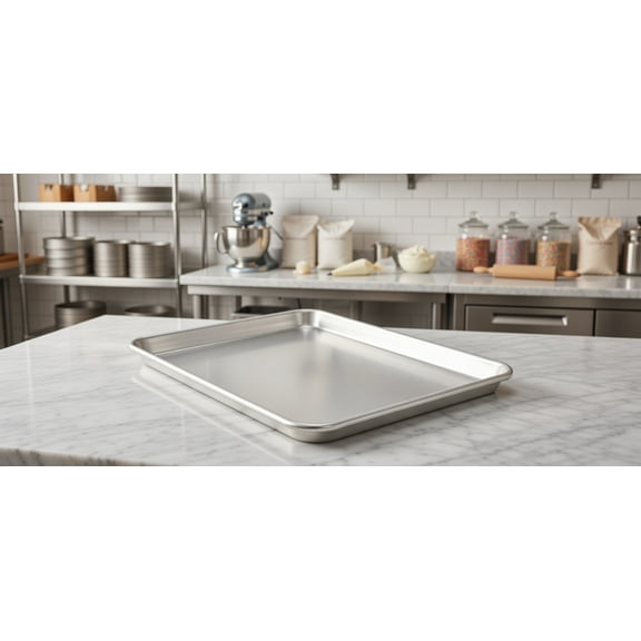 Large Nonstick Metal Baking Pan for Oven Use, 15.8"L x 11.3"W x 1"H Rectangle Tray