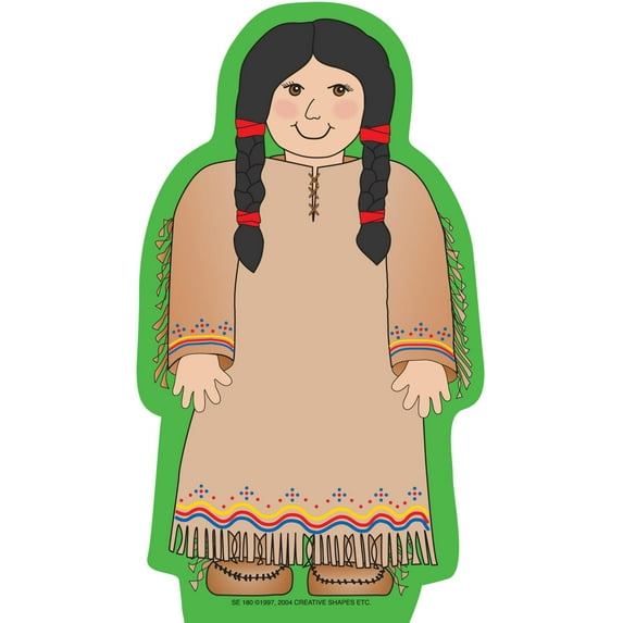 SHAPES ETC. Large Notepad - Native American Girl