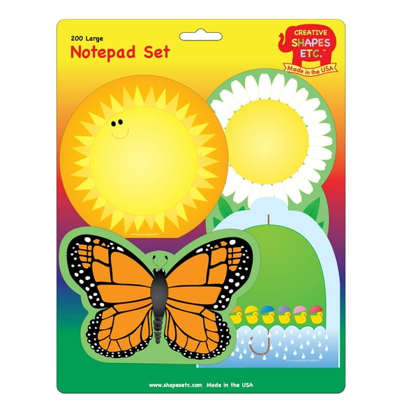 SHAPES ETC. Large Notepad Set- Spring