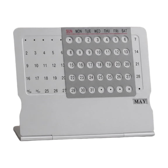 Large-Number Aluminum Wall Calendar, Modern Metal Date Tracker, Scratch-Resistant Rustproof Decorative Calendar for Home, Office, Study, and Living Room Wall Display