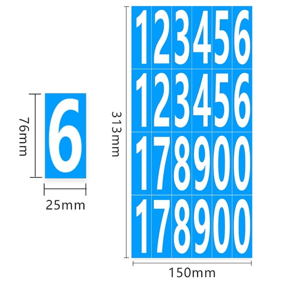 Large Number Stickers 1PC 7.6x2.5cm Adhesive Number Labels Color Coding Inventory Storage File Folder Organization Stickers, Coding System Labels for Fast Sorting & Identification, D