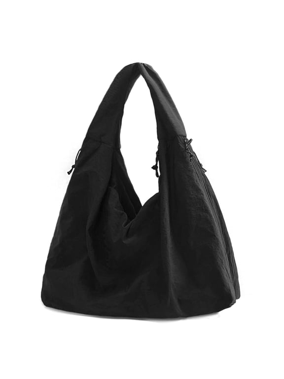 Large Nylon Hobo Bag Women Crescent Shoulder Bag Vintage Tote Bag Casual Shopper Handbag for Women
