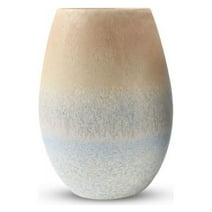 Large Oblong Ceramic Vase - Centerpiece - Beachy Aesthetic - Coastal Chic - Boho Style - Eclectic -