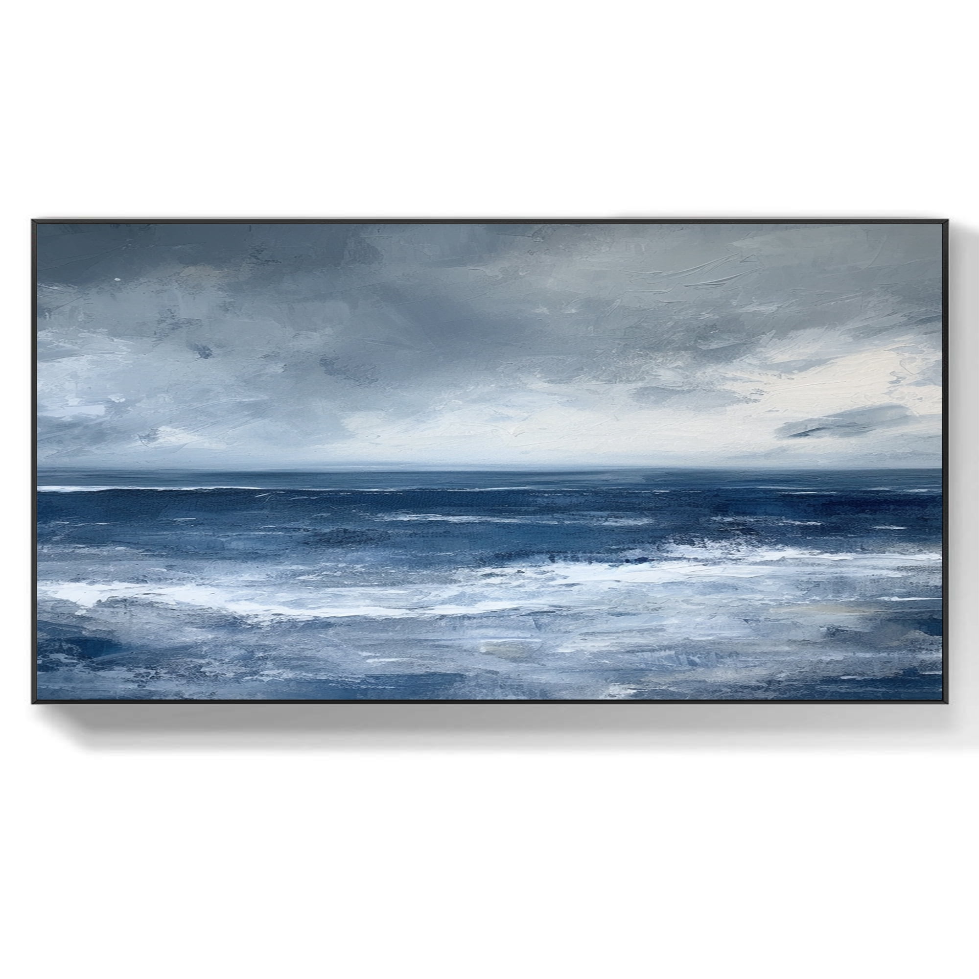 Large Ocean Landscape Oil Painting on Canvas Minimalist Wall Art ...