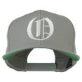 thumbnail image 1 of Large Old English O Embroidered Flat Bill Cap - Silver OSFM, 1 of 5