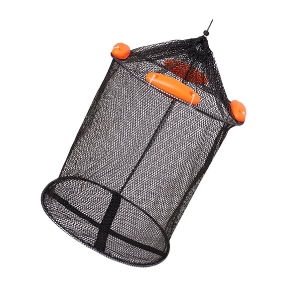 Large Open Mouth Foldable Fishing Net Durability Nylons Meshes With Baits Bag for Efficient Catching In Rivers Lake Pond